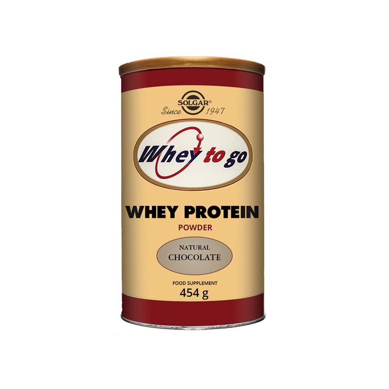 Solgar Whey To Go Protein Powder 454g Natural Chocolate Cocoa