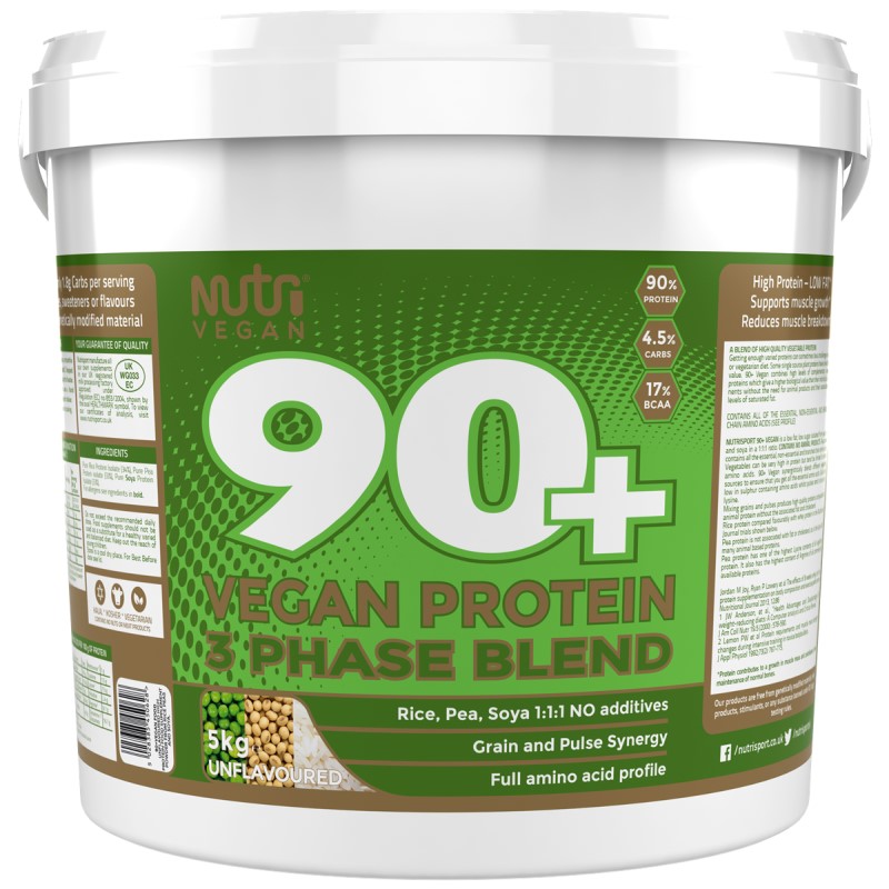 NutriVegan 90+ Vegan Protein 5kg Unflavoured