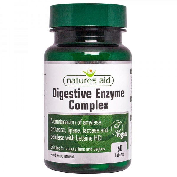 Natures Aid Digestive Enzyme Complex (with Betaine HCI) 60 Tabs