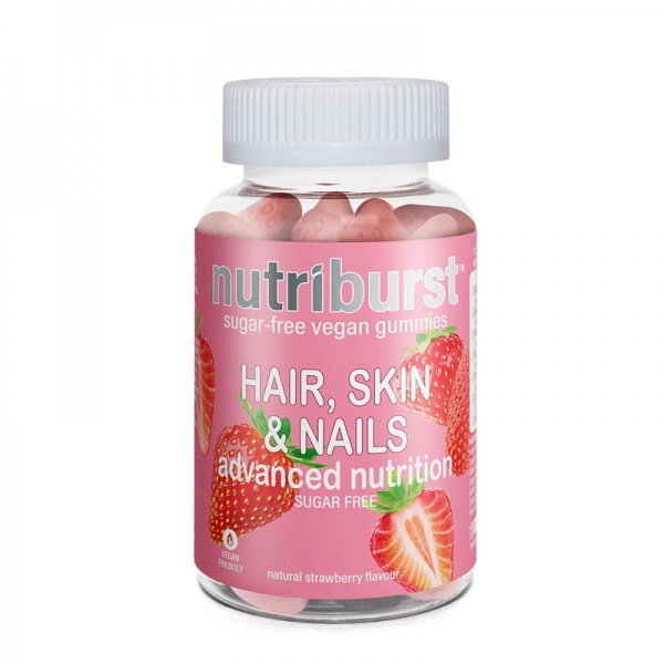 Nutriburst Hair, Skin & Nails 60 Gummies - Strawberry