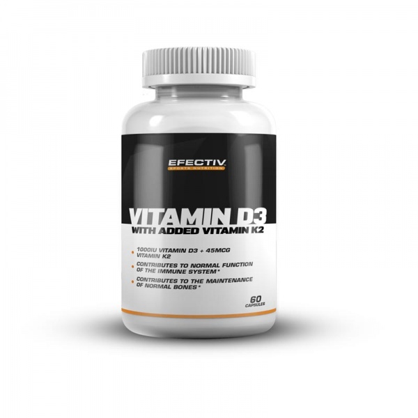 Efectiv Nutrition Vitamin D3 & K2 60 capsules