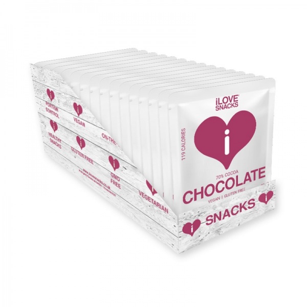 I Love Snacks Belgian 70% Cocoa Chocolate 15x22g