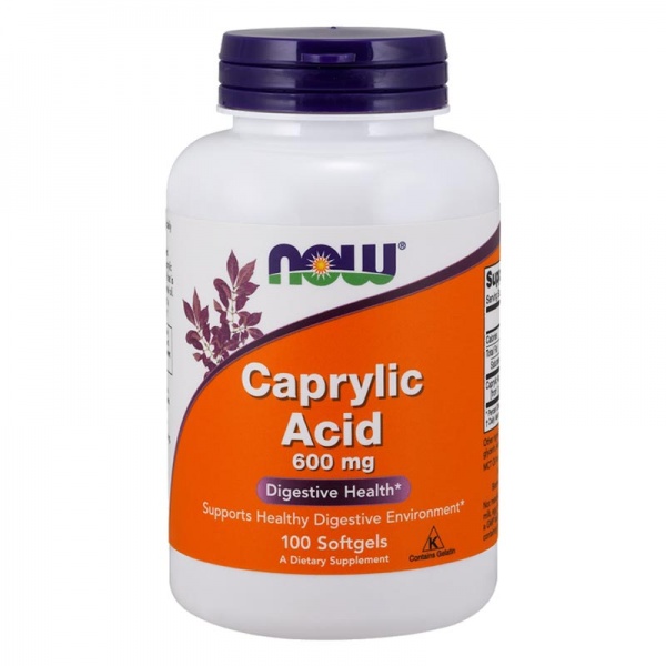 NOW Foods Caprylic Acid 600MG 100 Softgels