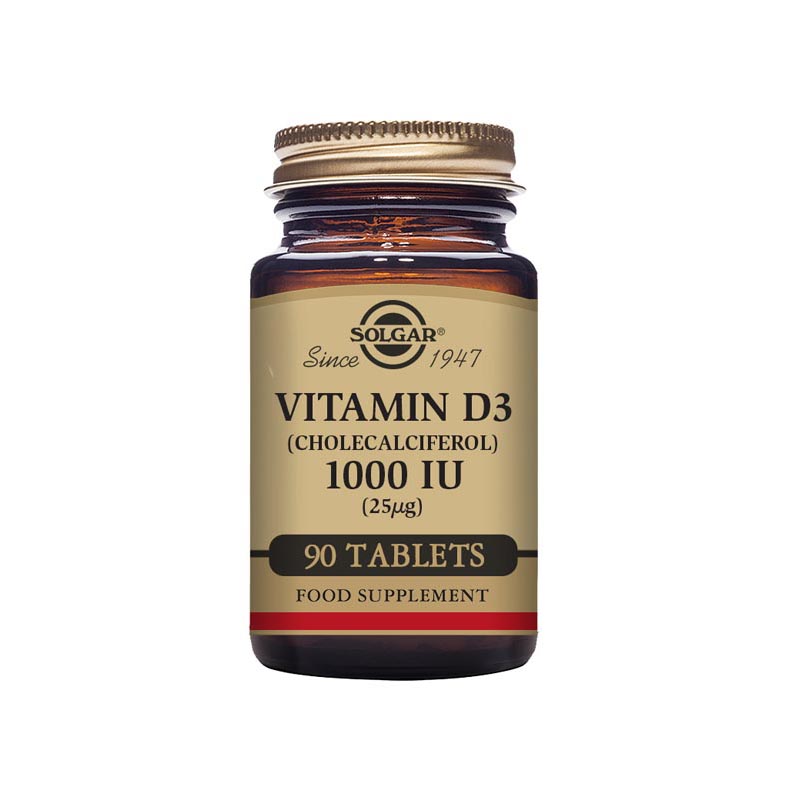 Solgar Vitamin D3 (Cholecalciferol) 1000 IU (25) 90 Tablets