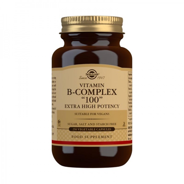 Solgar Vitamin B-Complex Extra High Potency Vegetable Capsules 250Tabs
