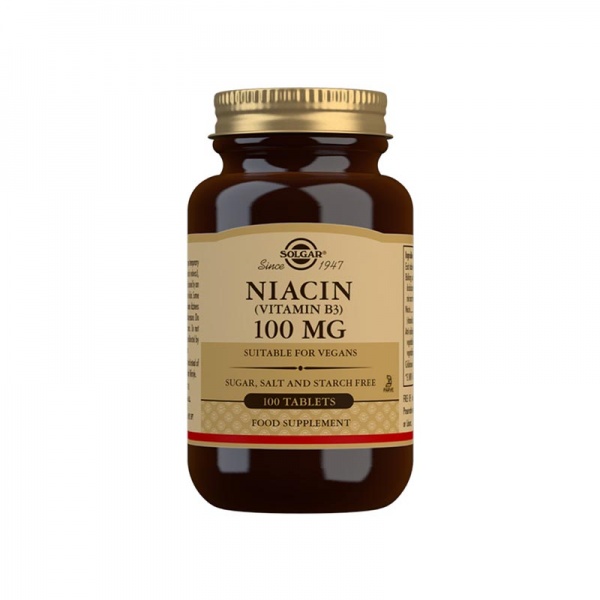 Solgar Niacin (Vitamin B3) 100 mg Tablets 100Tabs