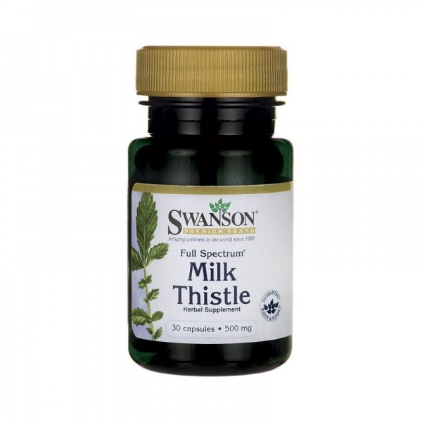 Swanson Full Spectrum Milk Thistle 500MG 30 Caps