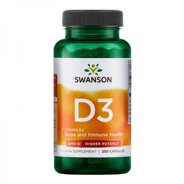 Swanson Vitamin D-3 2000 IU Higher Potency 250 Caps