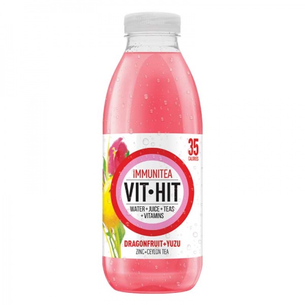 VITHIT Immunitea 12x500ml Dragonfruit & Yuzu
