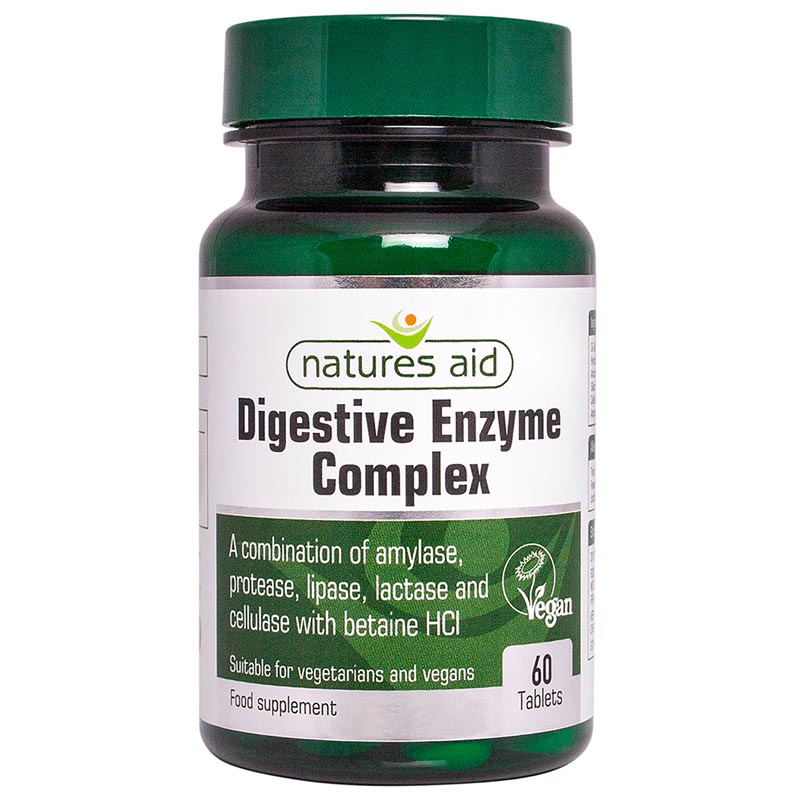 Natures Aid Digestive Enzyme Complex (with Betaine HCI) 60 Tabs