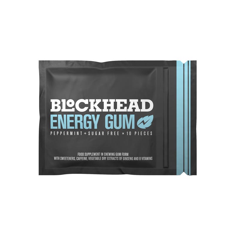 Blockhead Energy Gum 12x10 Pieces Peppermint