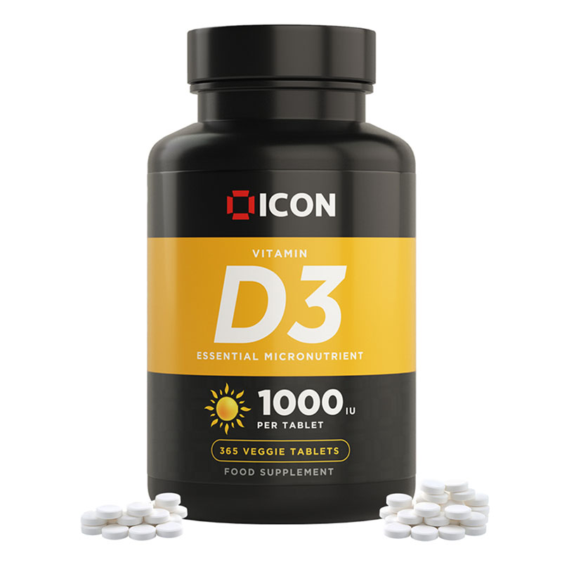 Icon Nutrition Vitamin D3 1000IU 365Tabs