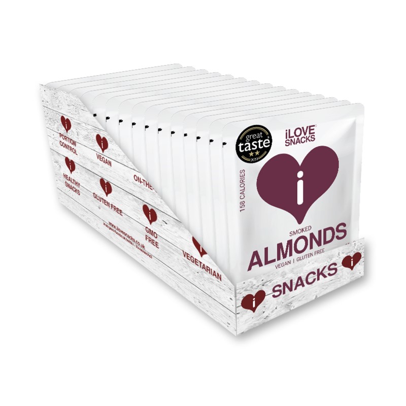 I Love Snacks Smoked Almonds 15x25g Original