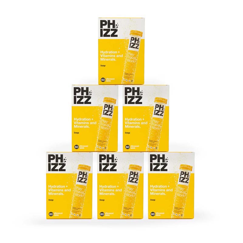 Phizz 2-in-1 Multivitamin & Rehydration Electrolyte Effervescent Multi-pack 6x60 tablets