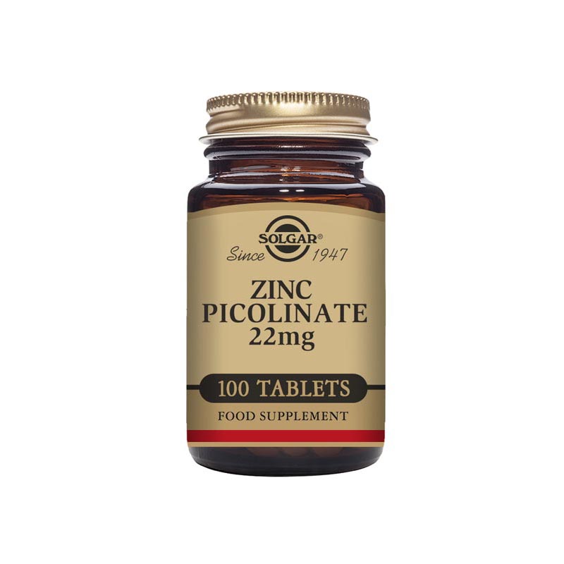 Solgar Zinc Picolinate 22mg 100 Tablets