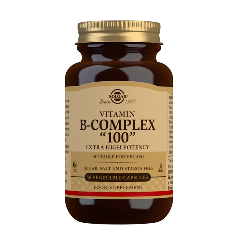 Solgar Vitamin B-Complex Extra High Potency Vegetable Capsules 50Tabs