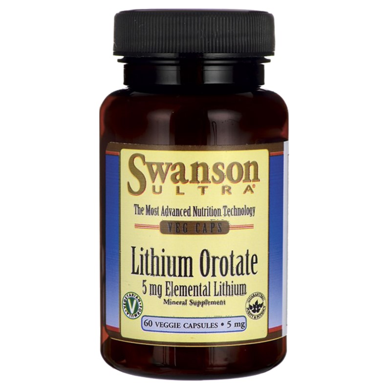 Swanson Lithium Orotate 5MG 60 Veg Capsules