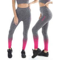Golds Gym Ladies Seamless Leggings Pink/Charcoal