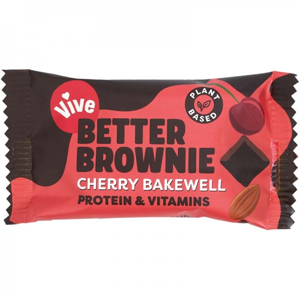 Vive Better Brownie 15x35g Cherry Bakewell